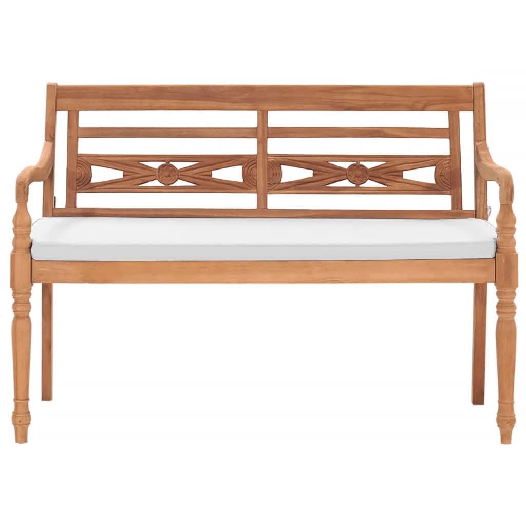 NNEVL Batavia Bench with Cushions 120 cm Teak