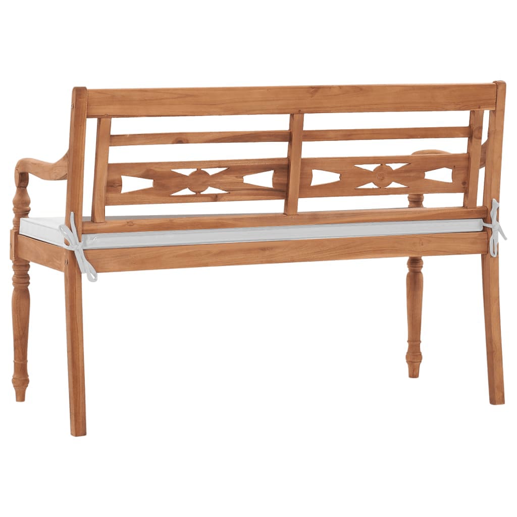 NNEVL Batavia Bench with Cushions 120 cm Teak