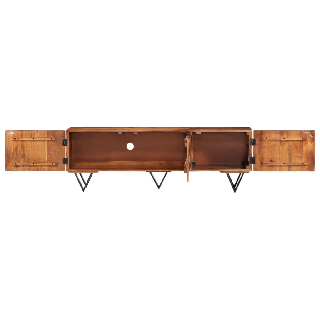 NNEVL TV Cabinet 140x30x46 cm Solid Wood Mango