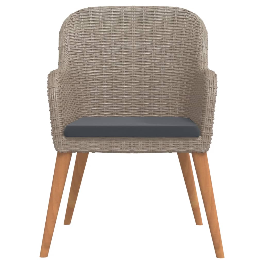 NNEVL 7 Piece Garden Dining Set with Cushions Brown