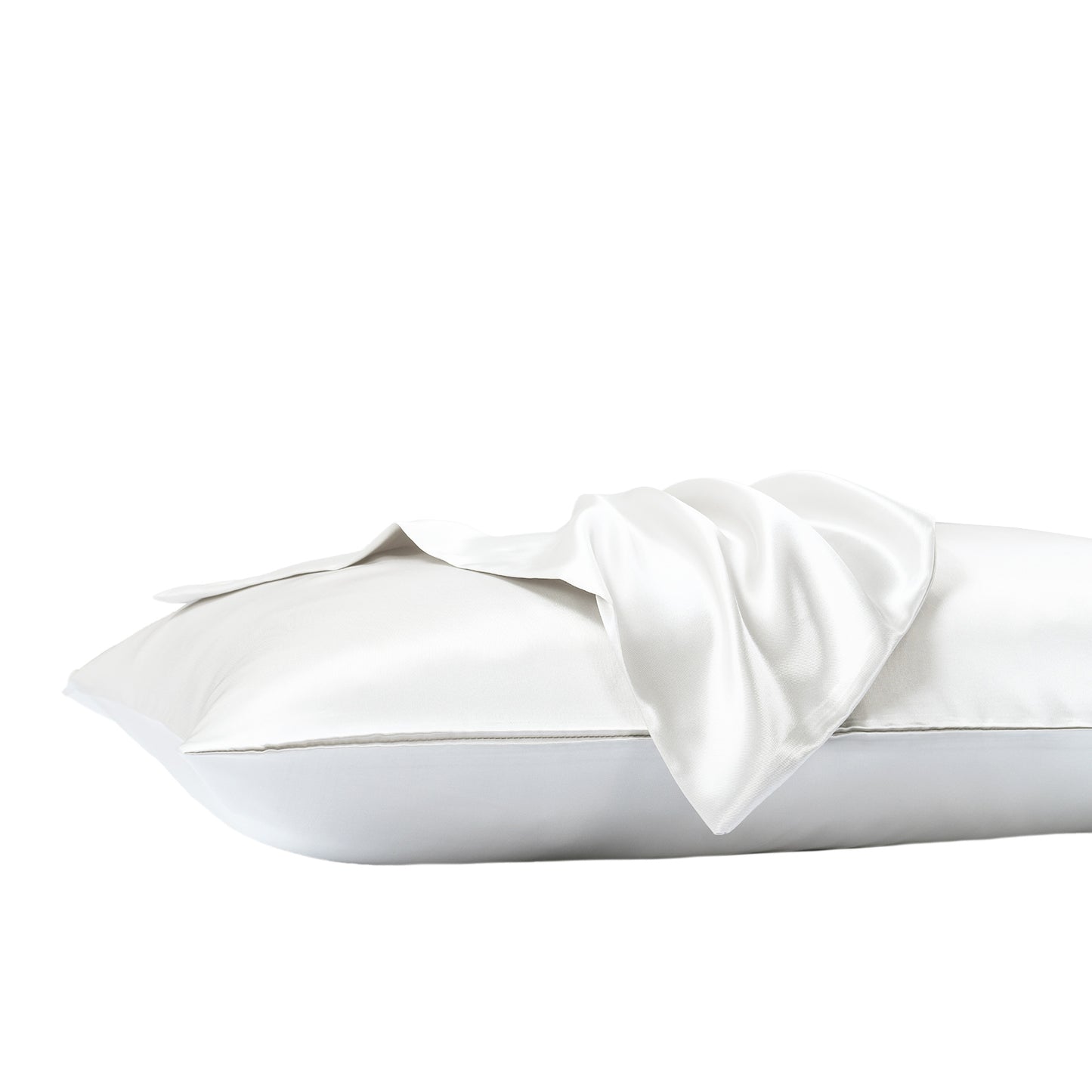 Royal Comfort Satin Sheet Set 3 Piece Fitted Sheet Pillowcase Soft - King - White