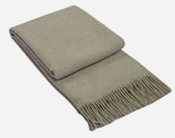 NNEDSZ Throw - 100% NZ Wool - Beige