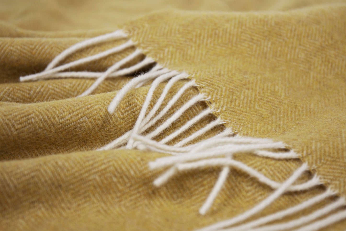 NNEDSZ Hampton Throw - Wool Blend - Ochre