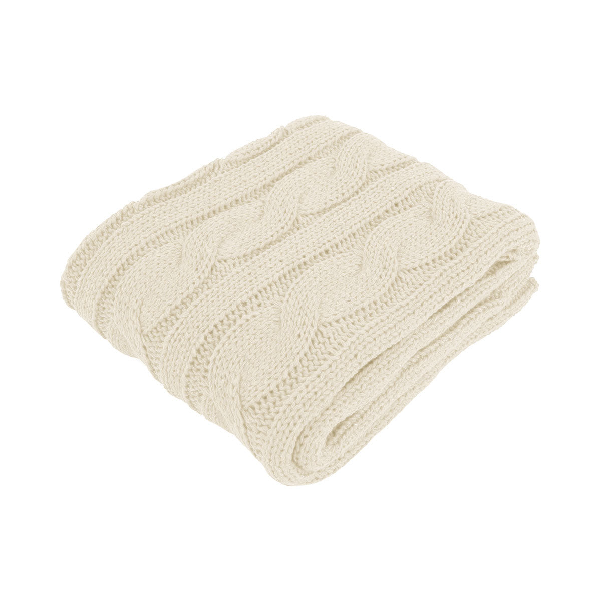 NNEDSZ Hudson Cream Knitted Throw Rug