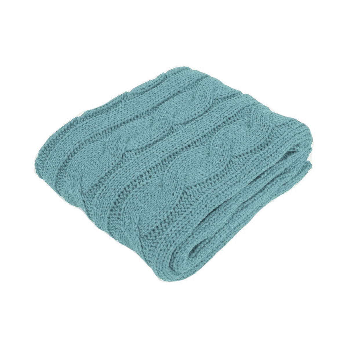 NNEDSZ Hudson Dusk Blue Knitted Throw Rug