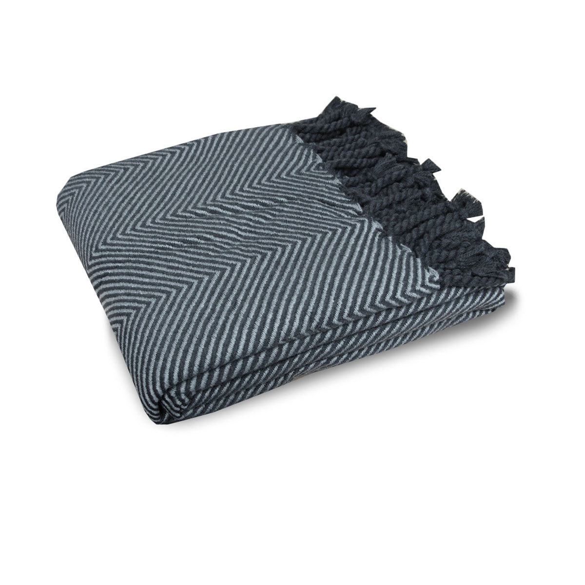 NNEDSZ Herringbone Acrylic Throw Charcoal