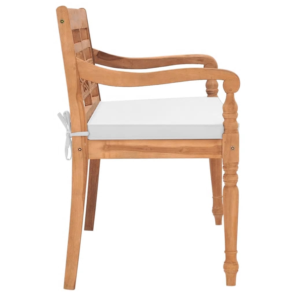 NNEVL Batavia Bench with Cushions 120 cm Teak