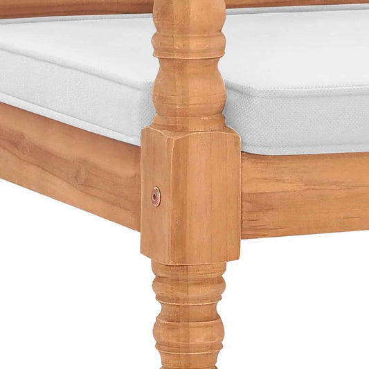 NNEVL Batavia Bench with Cushions 120 cm Teak