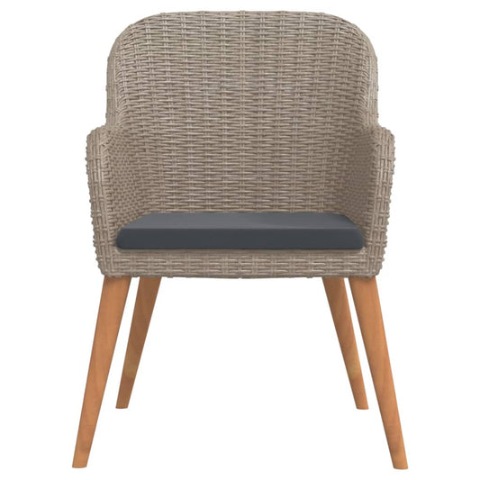 NNEVL 7 Piece Garden Dining Set with Cushions Brown