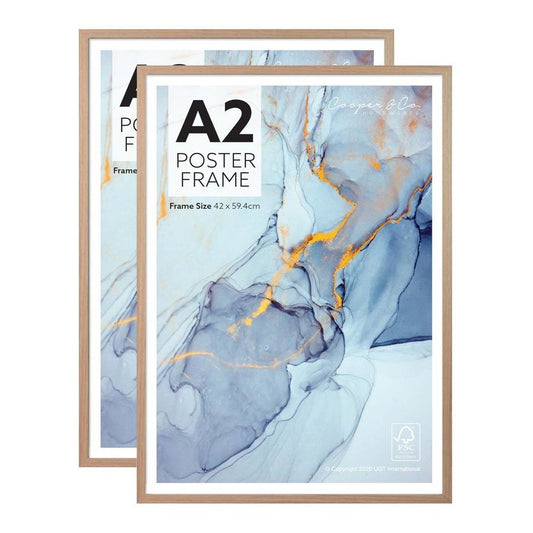 Set of Two A2 Size Cooper and Co Natural Frames - Oak Colour