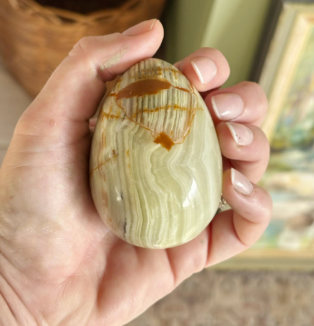 Vintage Onyx Marble Marble Egg