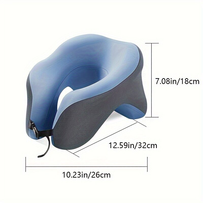 Ergonomic U-shaped core pillow for napping – Lightweight, dry clean only, synthetic fiber cover – Ideal for office, travel, camping, and home use – Supports stomach, back, or side sleepers. Office nap pillow | Ergonomic design | Pillow, sleeping pillow