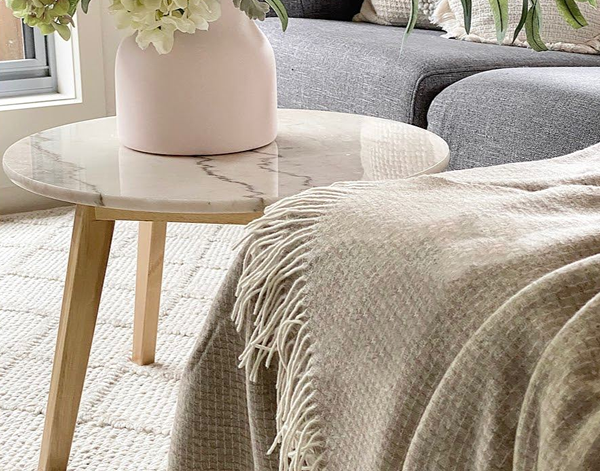NNEDSZ Throw - Merino Wool/Cashmere - Beige