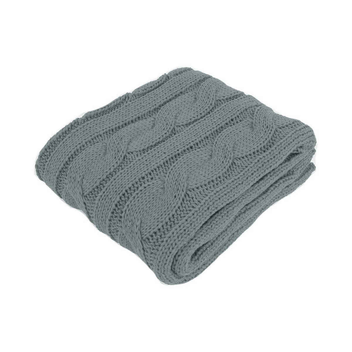 NNEDSZ Hudson Grey Knitted Throw Rug