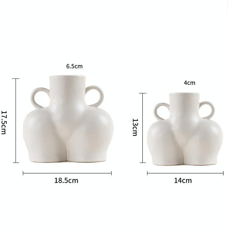 Large Unglazed Ceramic Vase for Home Decor and Dried Flower Arrangements