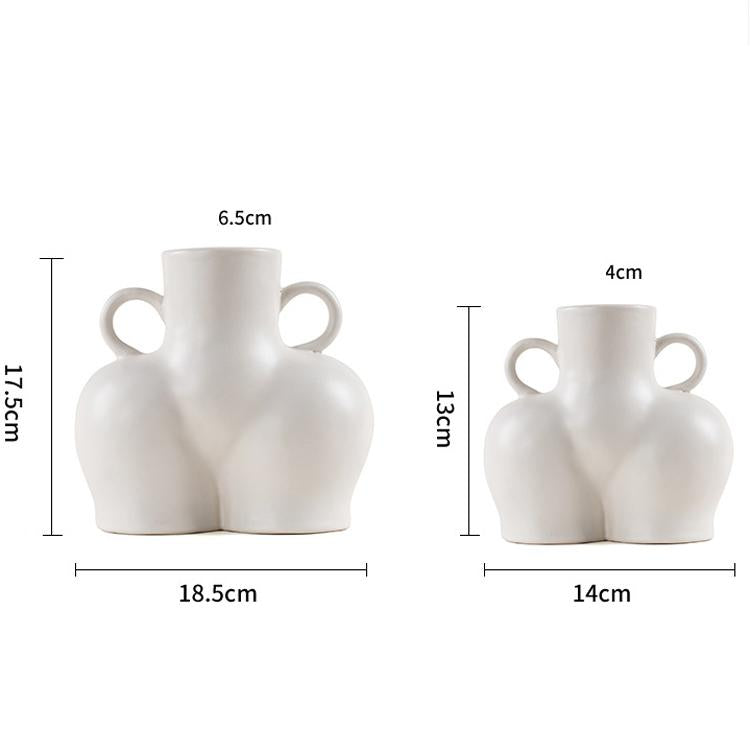 Small Matte Black Ceramic Vase for Home Decor and Dried Flower Arrangements