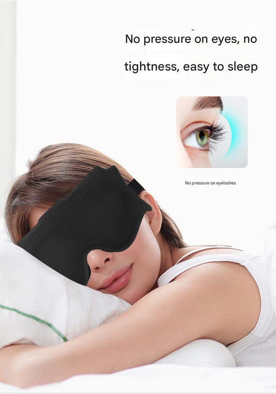 3pc 6D Contoured Zero-Pressure Sleep Mask - 360 Light Blocking Eye Mask with Adjustable Strap(Pink)