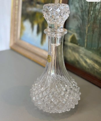 Large Vintage Longchamps Crystal D'Arques Decanter - French-Made Lead Crystal Decanter (Copy)