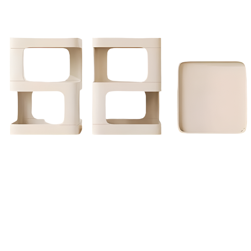 NNETM Tiered Shelf Bedside Table - White-0