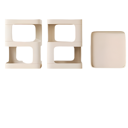 NNETM Tiered Shelf Bedside Table - White-0