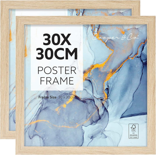 Cooper & Co. Set of 2 30X30Cm Poster Photo Frames Natural