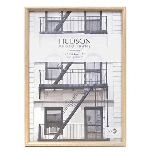 Unigift Hudson Round Wooden Profile Picture Photo Frame A2 Natural