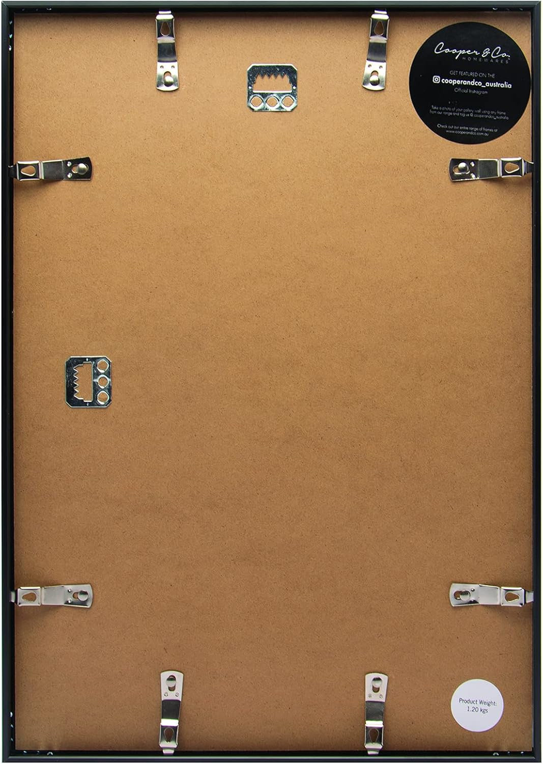 A3 Matt to A4 Premium Metallicus Metal Photo Frames, Black (PF0018BK)