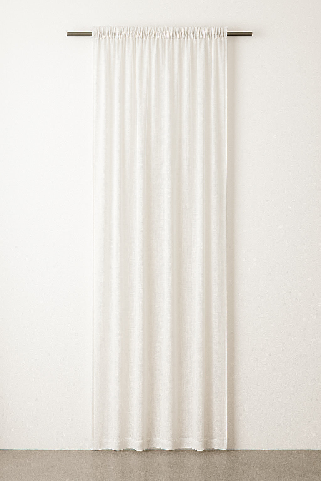 Rod Pocket Linen Sheer Curtains  Semi-Transparent Drapes 1 Panel